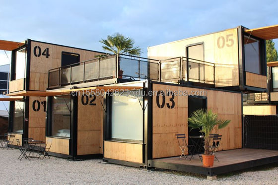 Opvouwbaar/uitbreidbaar/afneembare commerciële straatcontainerhuis Restaurant/kledingwinkel met modern twee verdiepingen tellend ontwerp
