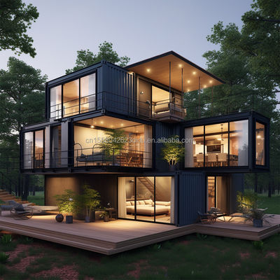 Family Steel Structure Shop 20ft/40ft EU Luxe Modern Design Prefab huis met keuken Badkamer Eén slaapkamer