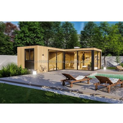 Staalstructuur Houten huis Tuin Slaapkamer Strand Landschap Kenmerken Home Stay Hotel 20ft Houten containerhuis