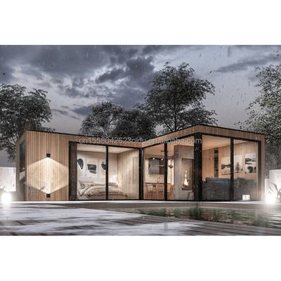 Staalstructuur Houten huis Tuin Slaapkamer Strand Landschap Kenmerken Home Stay Hotel 20ft Houten containerhuis