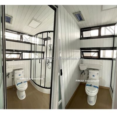 Gegalvaniseerd stalen buiging 180g prefab huis 20ft stalen structuur zonneschijn huis met tuin en houten mobiele ontwerp