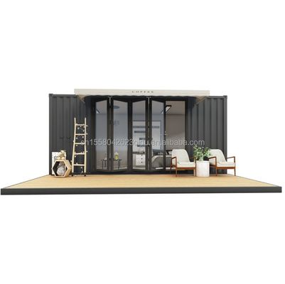 Voorterras Country Style Container met Aluminium Alloy Windows en gegalvaniseerd stalen buig 180g 20ft Modulaire behuizing
