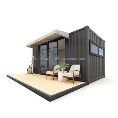 Voorterras Country Style Container met Aluminium Alloy Windows en gegalvaniseerd stalen buig 180g 20ft Modulaire behuizing