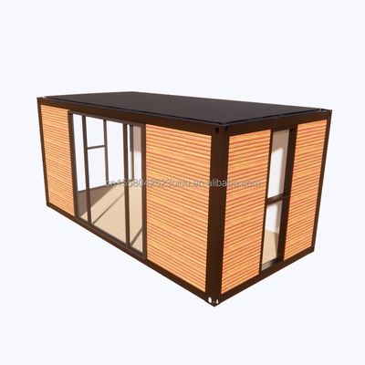 Gegalvaniseerde stalen vierkantbuizen Containerhuizen voor het park BBQ-winkel kantoor mobiele draagbare assemblage koffiebar Houten huis