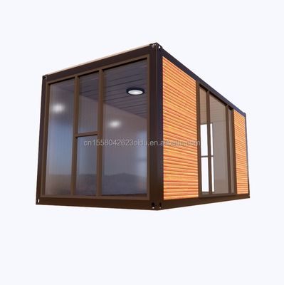 Gegalvaniseerde stalen vierkantbuizen Containerhuizen voor het park BBQ-winkel kantoor mobiele draagbare assemblage koffiebar Houten huis