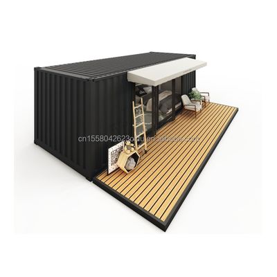 Voorterras Country Style Container met Aluminium Alloy Windows en gegalvaniseerd stalen buig 180g 20ft Modulaire behuizing