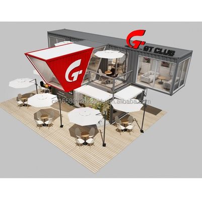 Gepersonaliseerde kleur 10ft 20ft Moderne mobiele modulaire prefab huis Gemakkelijk te installeren Flat Pack Prefab ontkoppelbare container