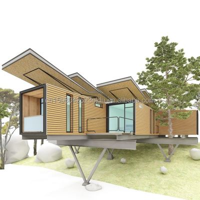 Aluminiumlegering Venster 20ft Prefab Huis Container Huis Hotel Leisure Container Vakantie Huis Luxe Huis Lichte staal Villa