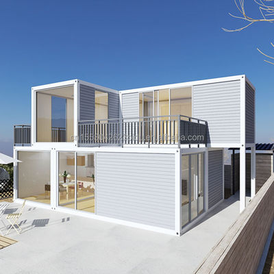 Houten containerhuizen voor buitenkantoor of gezin Op maat gemaakte moderne ontwerp geprefabriceerde bar modulaire stalen huizen
