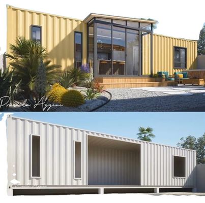 Houten containerhuizen voor buitenkantoor of gezin Op maat gemaakte moderne ontwerp geprefabriceerde bar modulaire stalen huizen