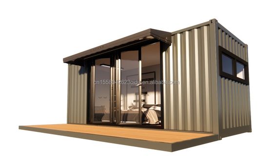 Residentiële modulaire geprefabriceerde trailer met 50/75/100mm Wave Sandwich Panel Walls 20ft Modern Design Style