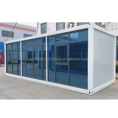 Hotel Resort Steel Frame Office Container House met 50/75/100mm Wave Sandwich Panel en gegalvaniseerd stalen buiging 180g