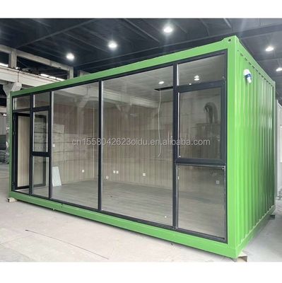 Hotel Resort Steel Frame Office Container House met 50/75/100mm Wave Sandwich Panel en gegalvaniseerd stalen buiging 180g