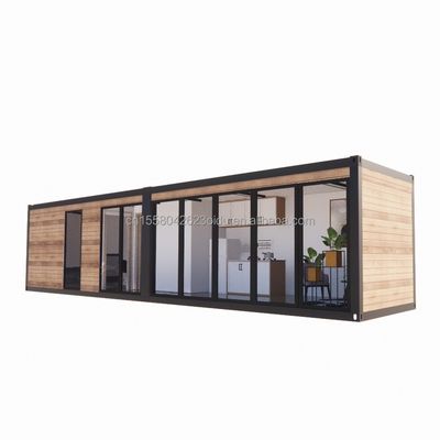 Voorgefabriceerde houten luxe kleine woonkamer draagbare voorgefabriceerde container huizen met slaapkamer badkamer keuken woonkamer