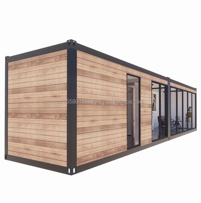 Voorgefabriceerde houten luxe kleine woonkamer draagbare voorgefabriceerde container huizen met slaapkamer badkamer keuken woonkamer