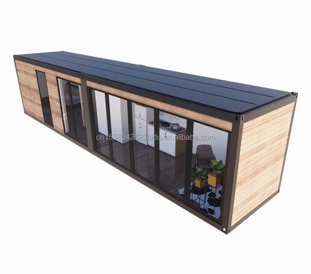 Voorgefabriceerde houten luxe kleine woonkamer draagbare voorgefabriceerde container huizen met slaapkamer badkamer keuken woonkamer