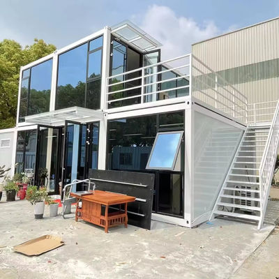 Buitenbouwterrein Geprefabriceerd modern ontwerp kantoorgebouw met gegalvaniseerd stalen buigwerk 180g