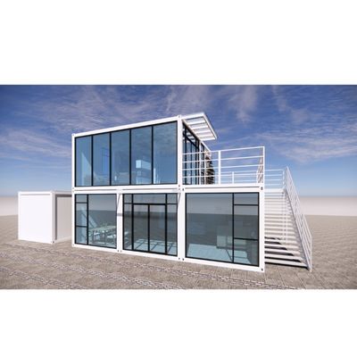 Buitenbouwterrein Geprefabriceerd modern ontwerp kantoorgebouw met gegalvaniseerd stalen buigwerk 180g