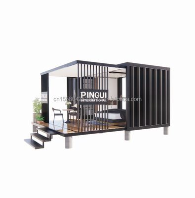 Afgerond product 20ft Pop-up Container House met aangepaste kleur en 50/75/100mm Wave Sandwich Panel