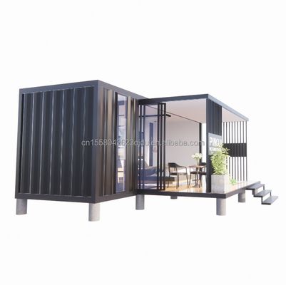 Afgerond product 20ft Pop-up Container House met aangepaste kleur en 50/75/100mm Wave Sandwich Panel
