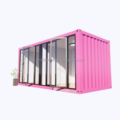 Aluminiumlegeringsvensters en 50/75/100mm Wave Sandwich Panel 20ft Prefab Container Kledingwinkel Container Kiosk Mobiele winkel