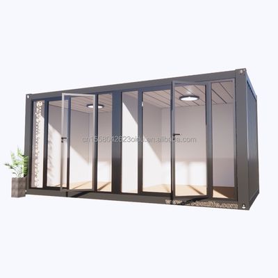 Aluminiumlegeringsvensters en 50/75/100mm Wave Sandwich Panel 20ft Prefab Container Kledingwinkel Container Kiosk Mobiele winkel