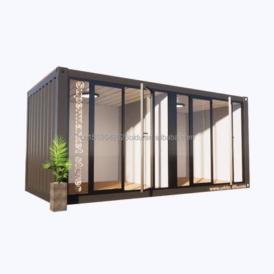 Aluminiumlegeringsvensters en 50/75/100mm Wave Sandwich Panel 20ft Prefab Container Kledingwinkel Container Kiosk Mobiele winkel