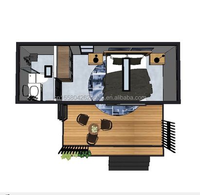 20 voet container huis handig afgerond ontwerp voor moderne woon- en uitbreiding van eenpersoonskamers