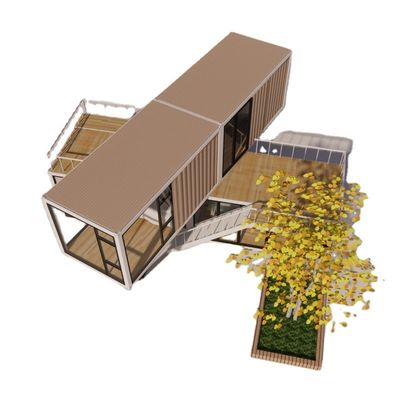 20ft of 40ft Luxe Design Twee lagen Appartement Vervaardigde Living Draagbare Container Huis met Aluminium Alloy ramen
