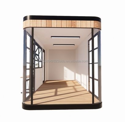 Gegalvaniseerde stalen vierkantbuizen 20ft container koffiebar mobiel zonlicht huis buitenbar met aangepaste kleur
