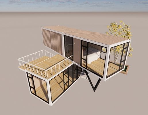 20ft of 40ft Luxe Design Twee lagen Appartement Vervaardigde Living Draagbare Container Huis met Aluminium Alloy ramen
