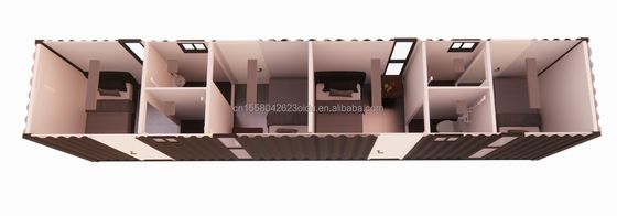 20ft Design Mobile Shipping 40ft Container 4 slaapkamer Residential Mini Lounge Hotel en aangepaste kleur voor hotelverkoop