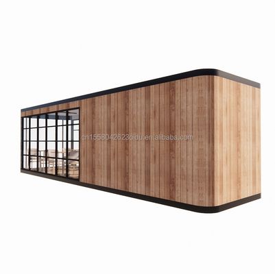 Hotel en Park EU Container Koffiekast Mobiele Houten Staalstructuur Zonlicht Huis Buitenbar