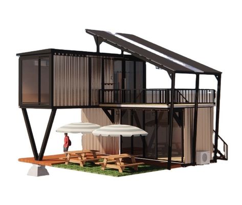 Gegalvaniseerd stalen buigwerk 180g Frame Design Stalen structuur Modulaire villa voor luxe container Prefab huizen