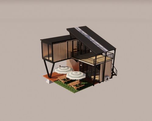 Gegalvaniseerd stalen buigwerk 180g Frame Design Stalen structuur Modulaire villa voor luxe container Prefab huizen