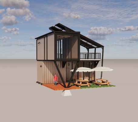 Gegalvaniseerd stalen buigwerk 180g Frame Design Stalen structuur Modulaire villa voor luxe container Prefab huizen