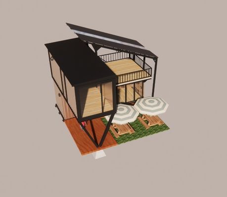 Gegalvaniseerd stalen buigwerk 180g Frame Design Stalen structuur Modulaire villa voor luxe container Prefab huizen