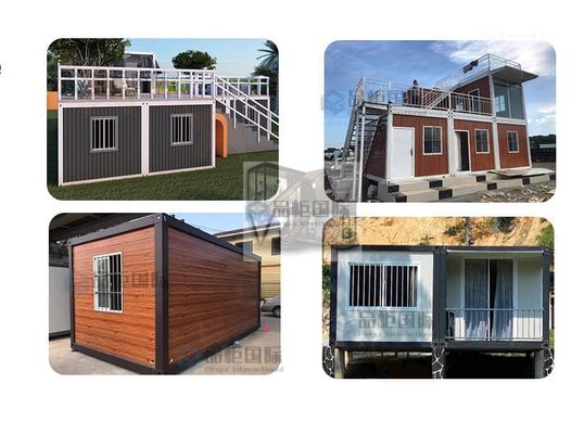 Containerhuizen Draagbare luxe Prefabricated 20ft 40ft Huizen met aangepaste kleur