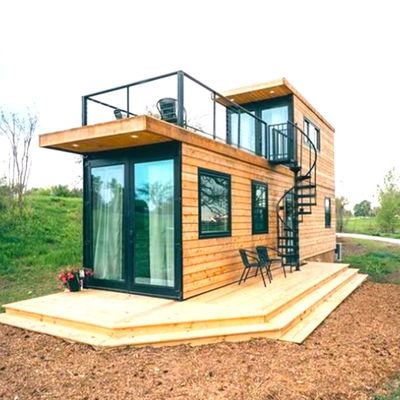 Houten vloer mobiele containerhuis voor vervoer en lading 20'/40' container prefab modulair opvouwbaar containerhuis