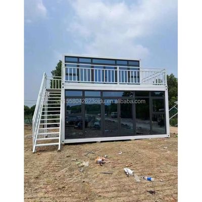 Tijdelijk kantoor Hotelwinkel Houten huizen met 50/75/100mm Wave Sandwich Panel Muur Moderne 20ft Quick Assembly Container