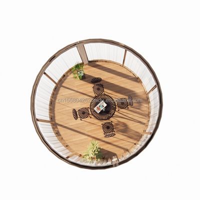 Gegalvaniseerde stalen vierkante buizen EU-standaard Houten huizen Glas Sunshine House Prefab Mobiele winkel Winkel voor tuincafé