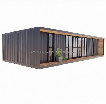 Hoofdstructuur gegalvaniseerde stalen vierkantbuizen luxe 2 slaapkamers platte container module voor handig huis in 20ft of 40ft