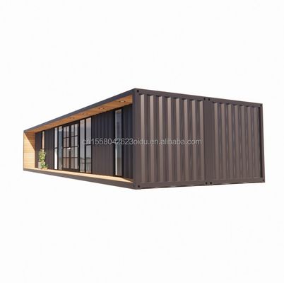 Hoofdstructuur gegalvaniseerde stalen vierkantbuizen luxe 2 slaapkamers platte container module voor handig huis in 20ft of 40ft