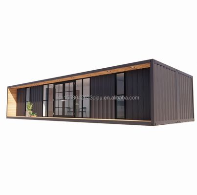 Hoofdstructuur gegalvaniseerde stalen vierkantbuizen luxe 2 slaapkamers platte container module voor handig huis in 20ft of 40ft