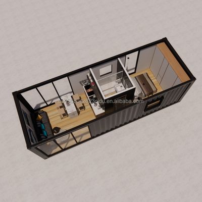 Muur 50/75/100mm Wave Sandwich Panel 20ft Prachtige prefab container huizen met gegalvaniseerd staal