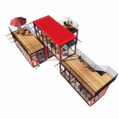 50/75/100mm Wave Sandwich Panel Wand Modulaire mobiele winkel voor container Dessertwinkel Straat Prefab koffie kiosk Booth Design