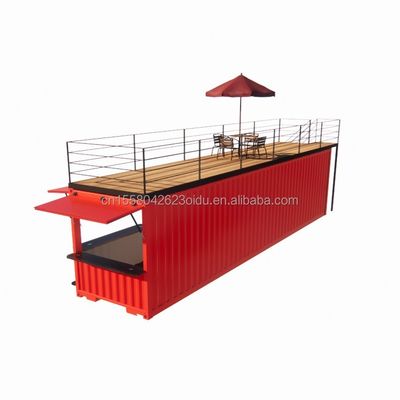 Winkel 20ft 40ft Container winkel Uitbreiding Booth Ontwerp uw eigen outdoor koffie winkel met Aluminium Alloy ramen