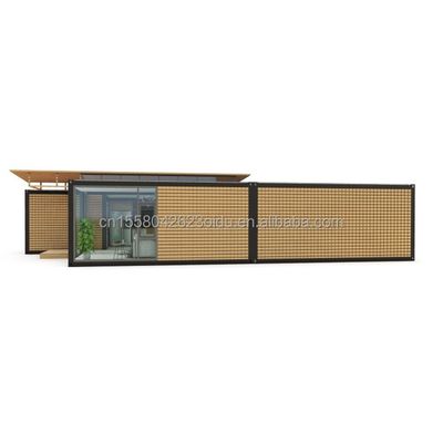 Stalen frame gegalvaniseerd stalen buiging 180g 20ft 40ft prefab huis met moderne container ontwerp en wave sandwich paneel muren