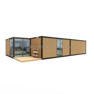 Stalen frame gegalvaniseerd stalen buiging 180g 20ft 40ft prefab huis met moderne container ontwerp en wave sandwich paneel muren
