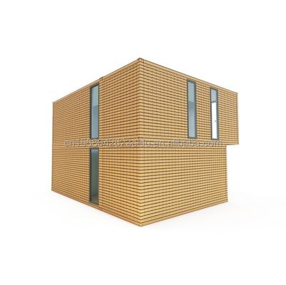Moderne ontwerp houten platte verpakking Tiny Container House met 50/75/100mm Wave Sandwich Panel muur en meerdere gebruiksopties
